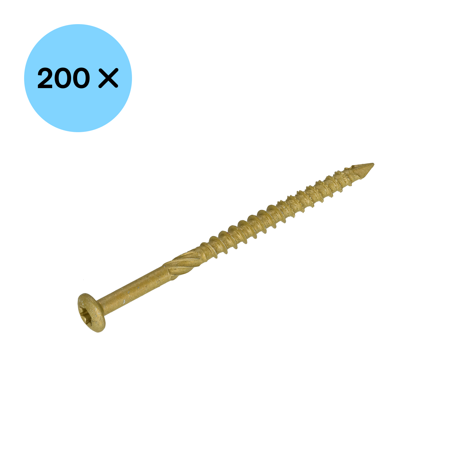 DynaPlus 0284.08.25905 Gevelschroef - TX20 - 4.0 X 50/28mm - Cilinderkop - Deeldraad - Gecoat (200st) thumbnail 2