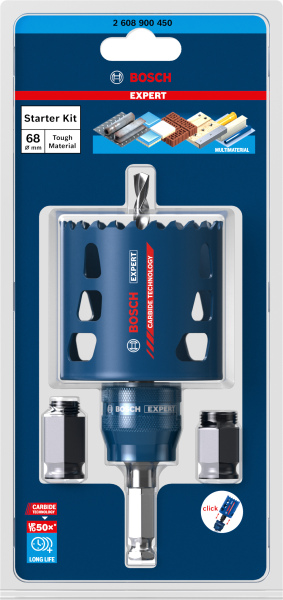 Bosch 2608900450 EXPERT Power-Change Gatzaag Tough Material 68mm Starter Kit - Detailed view of the product