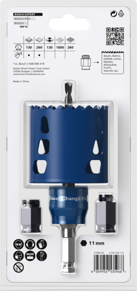 Bosch 2608900450 EXPERT Power-Change Gatzaag Tough Material 68mm Starter Kit - Detailed view of the product