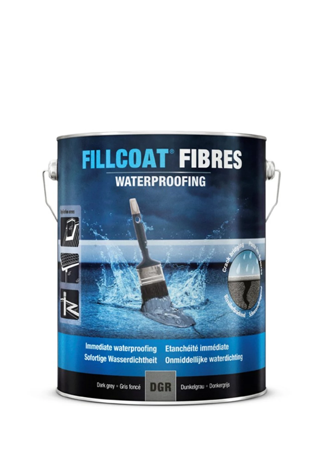 Rust-Oleum Fillcoat Fibres Dark Grey 5 L - afbeelding 1
