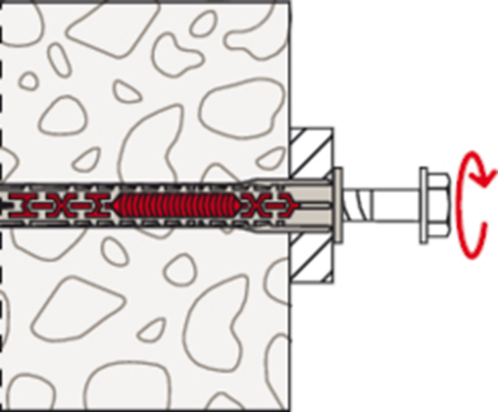 Fischer 562153 Constructieplug DuoXpand - 8 X 100 FUS - TX30/SW10 - Zeskant Schroef (50st) - Detailed view of the product