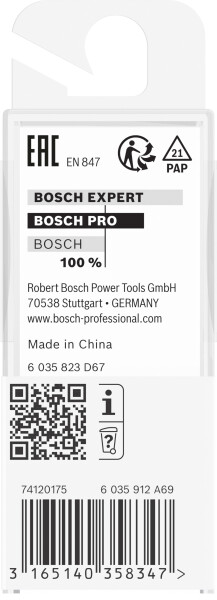 Bosch 2608628373 Vingerfrees Met Verlenging - 2 Snijvlakken - Hardmetaal - 10x25,4mm - Detailed view of the product
