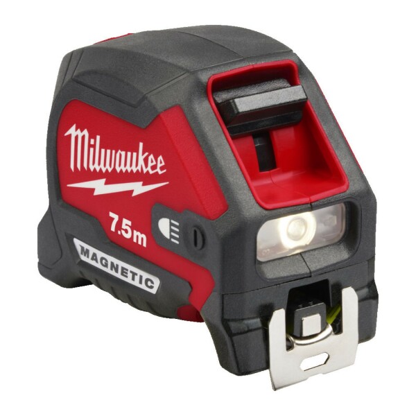 Milwaukee rolbandmaat 7.5 mtr LED lamp