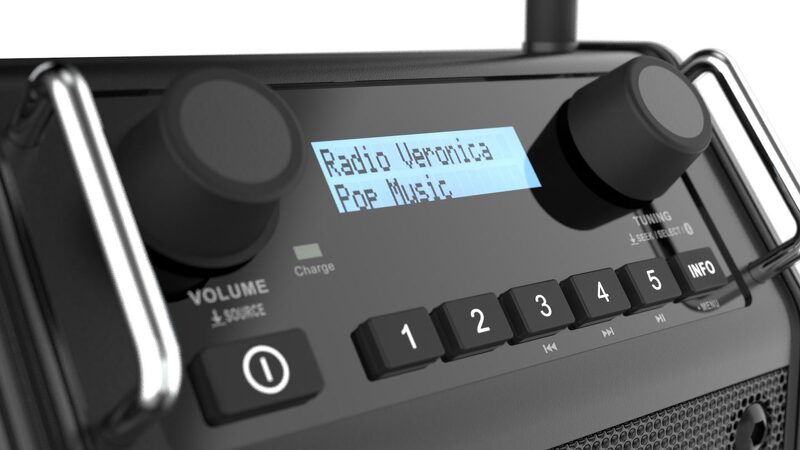 PerfectPro DABPRO2 Bouwradio - FM RDS / DAB+ - AUX-in - Bluetooth - Werkt Op Netstroom En Batterij - Detailed view of the product