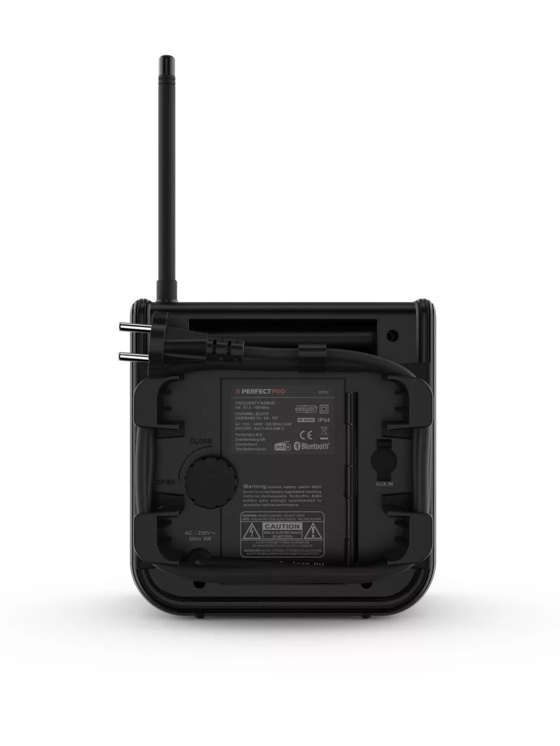 PerfectPro DABPRO2 Bouwradio - FM RDS / DAB+ - AUX-in - Bluetooth - Werkt Op Netstroom En Batterij thumbnail 2