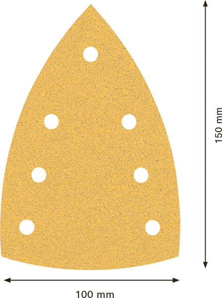Bosch 2608901116 EXPERT Schuurvel C470 Best For Wood And Paint - 100x150mm - K80 - 7 Gaten (10st) - Detailed view of the product