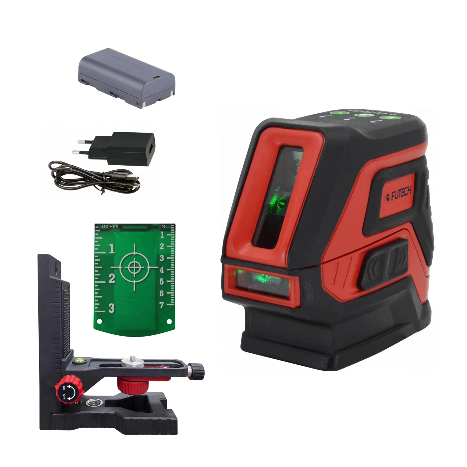FUTECH Saturn 2.0 Zelf Nivellerende Lijnlaser - Groen - 50m - 2 Lijnen