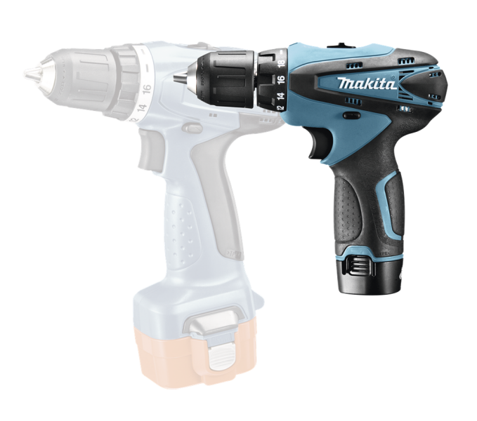 Makita DF330DWE 10.8V Li-Ion Accu Boor-/schroefmachine Set (2x 1.3Ah Accu) In Koffer - Detailed view of the product
