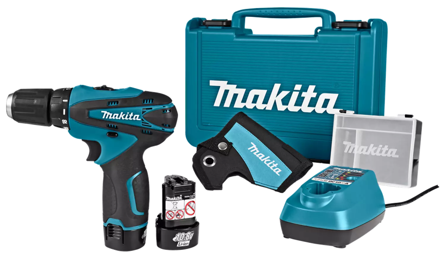 Makita DF330DWE 10.8V Li-Ion Accu Boor-/schroefmachine Set (2x 1.3Ah Accu) In Koffer
