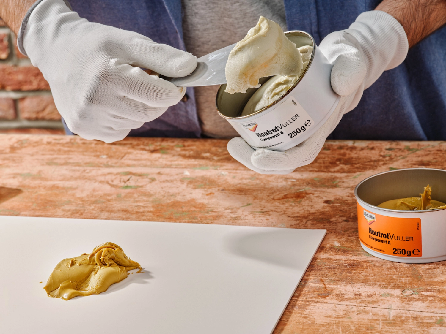 Alabastine Houtrotvuller - Poeder - Naturel/vuren - 1kg thumbnail 3