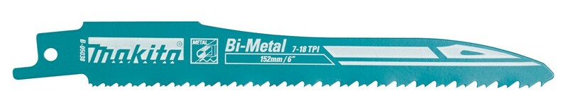 Makita B-05038 Reciprozaagblad - 128 X 7/18TPI - Metaal/Kunststof (5st) EAN: 88381200592