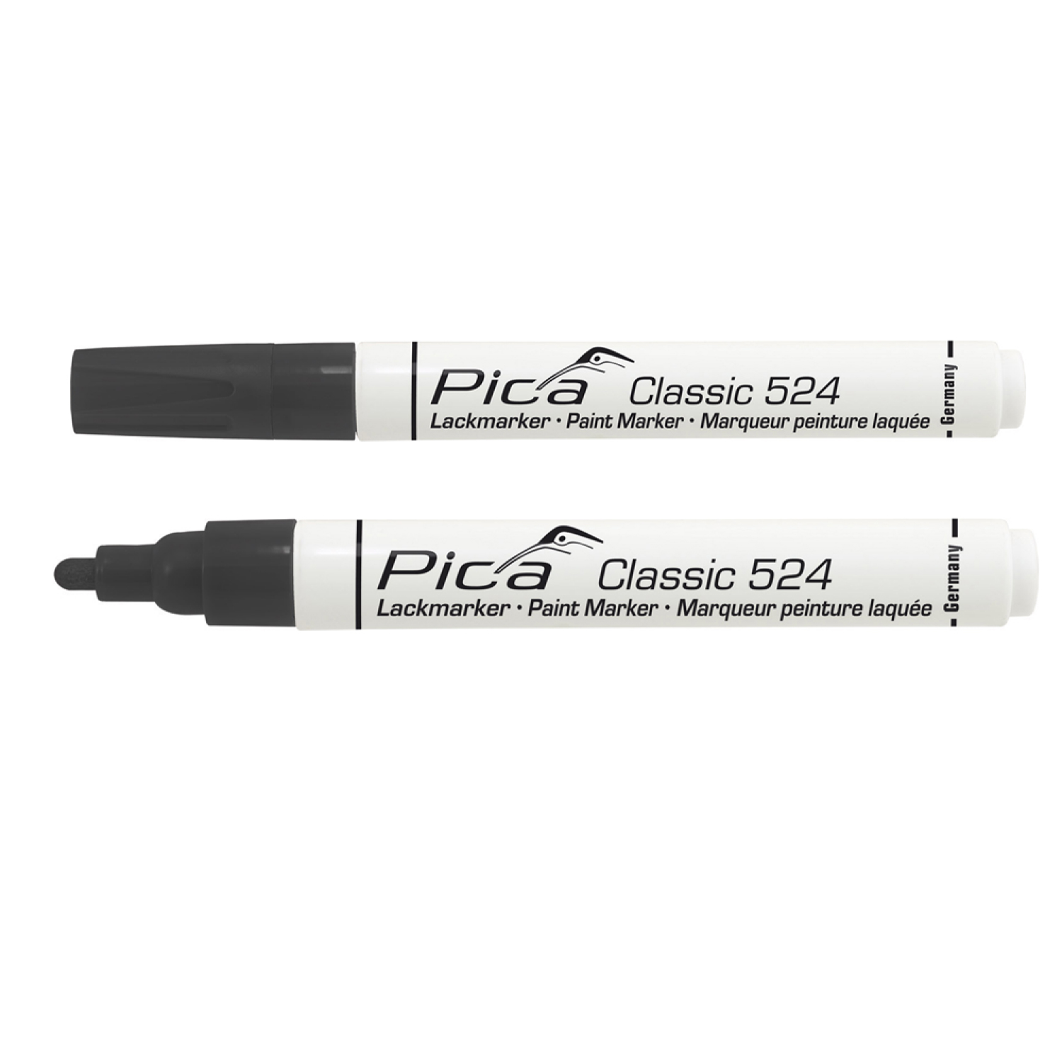 Pica 524/46 Lakmarker - Rond - Zwart - 2-4mm (10st) thumbnail 2