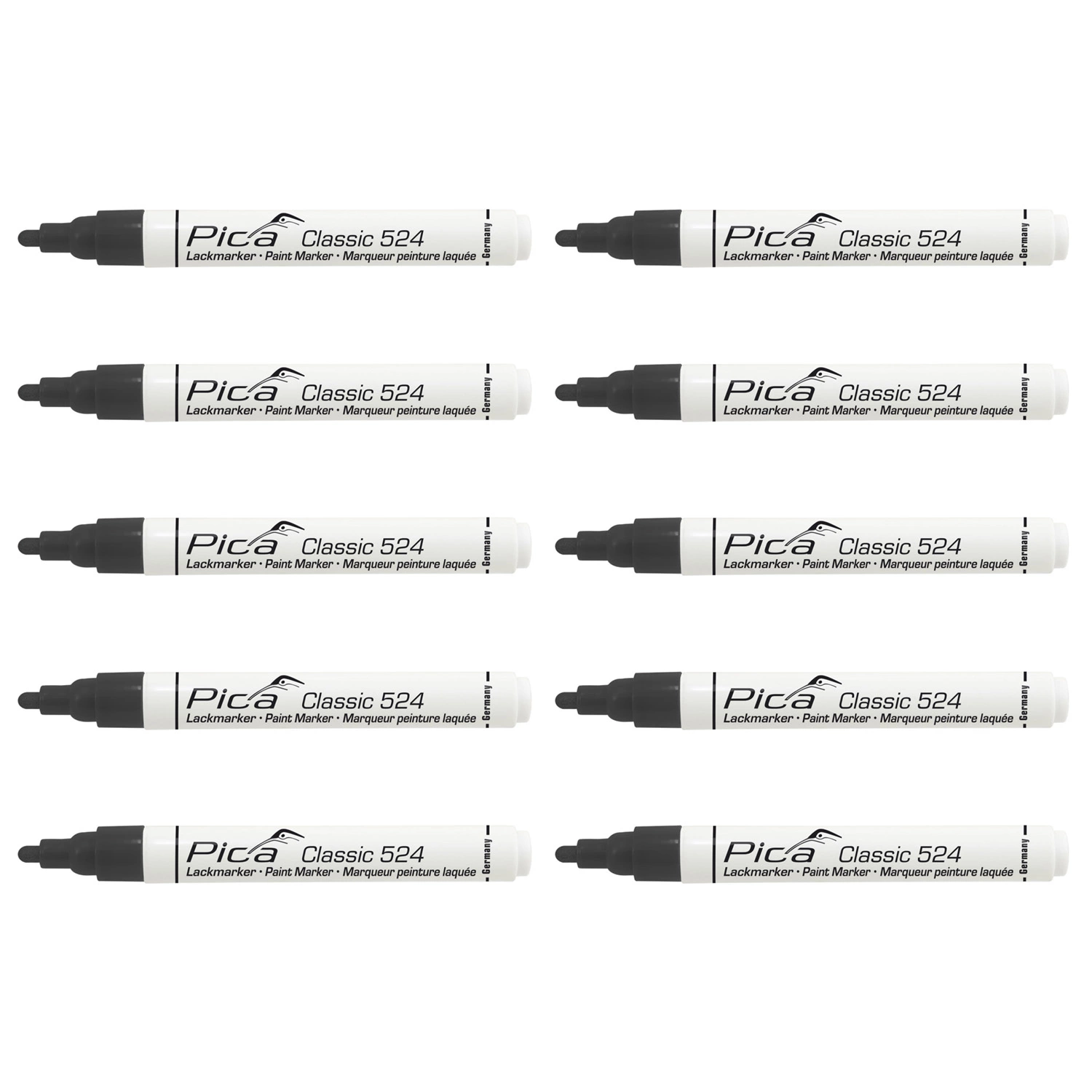 Pica 524/46 Lakmarker - Rond - Zwart - 2-4mm (10st)