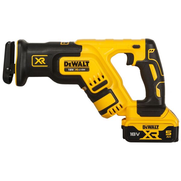 DeWALT DCS367P2 18V Li-ion XR Accu Reciprozaag Set (2x 5.0Ah) In TSTAK - Koolborstelloos - Detailed view of the product