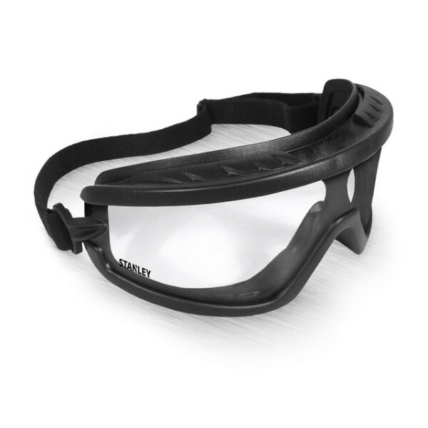 Stanley Safety Goggles Black Frame Clear SY240-1D EU Veiligheidsbril Zwart DIN EN 166