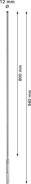 Bosch 2608900204 EXPERT Hamerboor SDS Max-8X - 12x800x940mm - Detailed view of the product