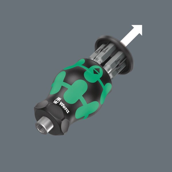 Wera 05008877001 Kraftform Kompakt Stubby Magazin 4 Bitschroevendraaier - 6 In 1 Multi-bit - Detailed view of the product