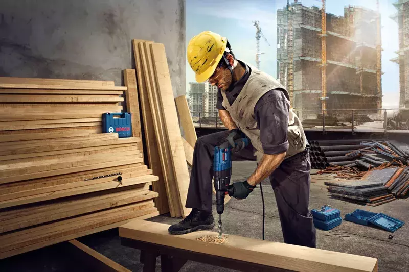 Bosch GBH 240 F SDS-plus Combihamer Inclusief Verwisselbare Kop In Koffer - 2,7 Joule - Detailed view of the product