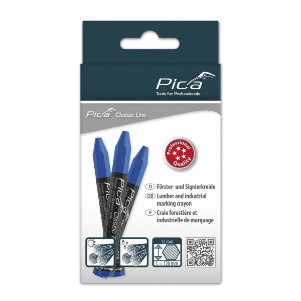 Pica 590/41 Markeerkrijt Pro - Blauw - 12x120mm (12st) - Detailed view of the product