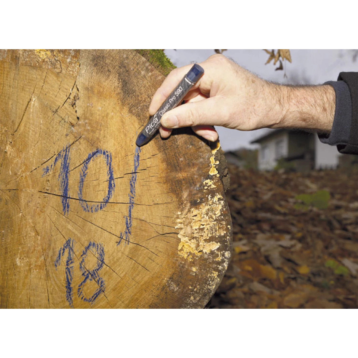 Pica 590/41 Markeerkrijt Pro - Blauw - 12x120mm (12st) thumbnail 4