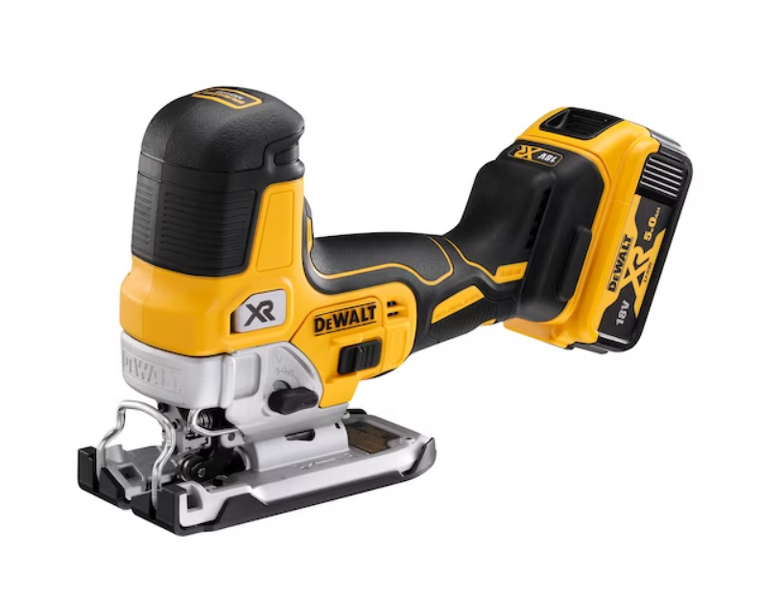 DeWALT DCS335P2 18V XR Li-ion XR Accu Decoupeerzaag Set (2x 5.0Ah) In TSTAK - Koolborstelloos - Detailed view of the product