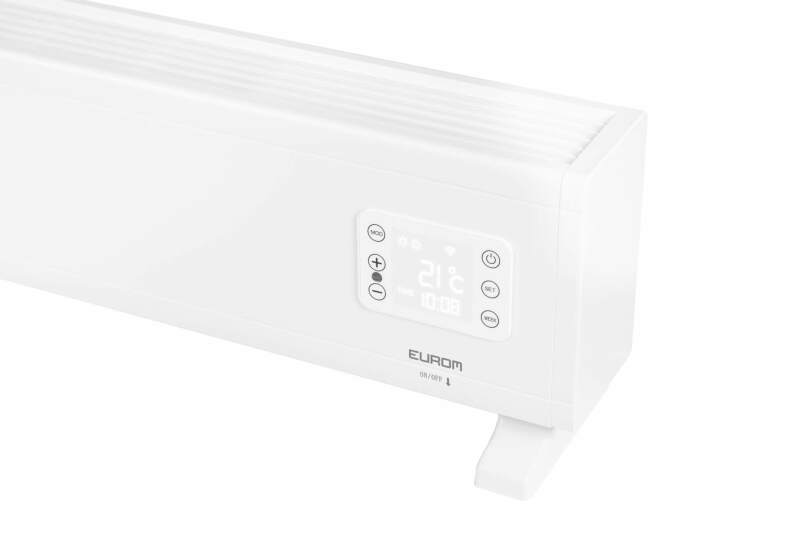 EUROM Alutherm Baseboard 2000 Wi-Fi White Convectorkachel - 2000W - 80m3 - Detailed view of the product