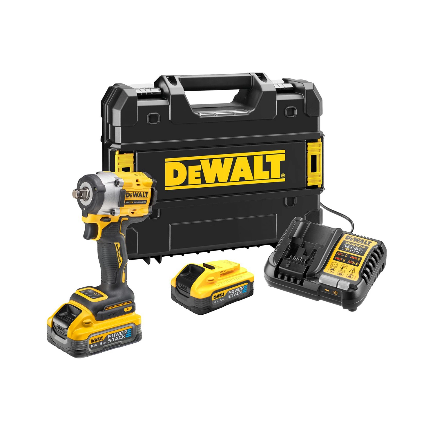 DeWALT DCF921H2T 18V Li-ion Accu Compact Slagmoersleutel Set (2x 5.0Ah Accu) In TSTAK - 609Nm - 1/2''