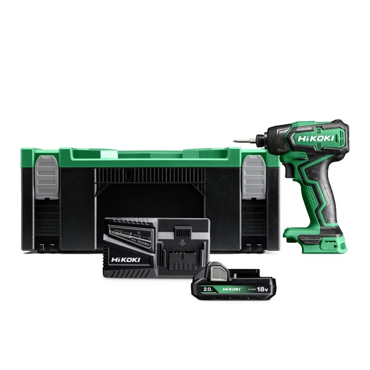 HiKOKI WH18DDWRZ 18V Li-ion Accu Slagschroevendraaier Set (2x 2,0Ah Accu) In HSC II - 140Nm - 1/4"- Koolborstelloos