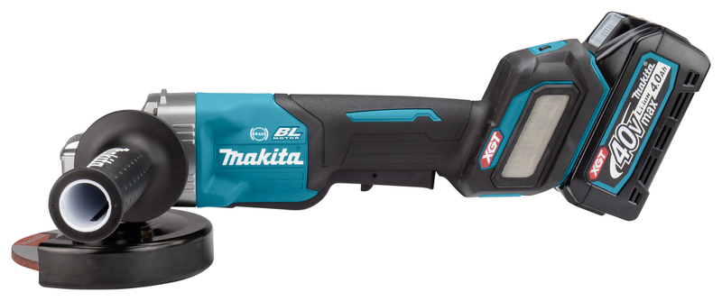 Makita GA029GM201 XGT 40V Max Li-Ion Accu Haakse Slijper Set (2x 4,0Ah) In Mbox - 125mm - Koolborstelloos