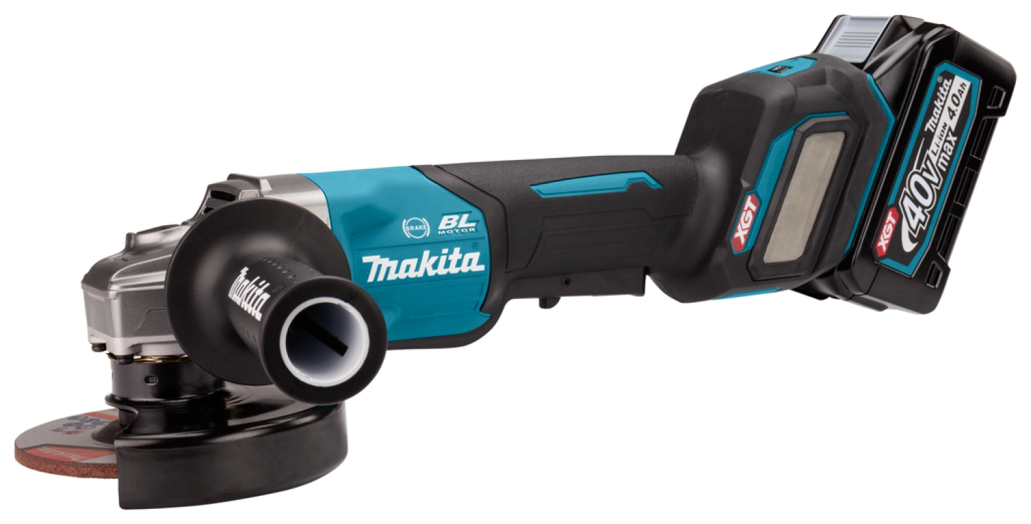 Makita GA029GM201 XGT 40V Max Li-Ion Accu Haakse Slijper Set (2x 4,0Ah) In Mbox - 125mm - Koolborstelloos
