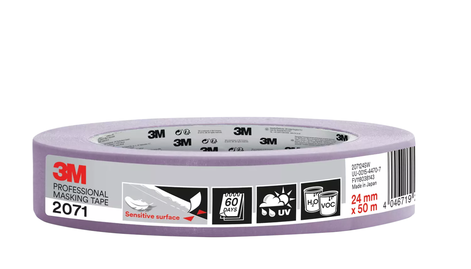 3M 207124SWPEFC Professionele Afplaktape Gevoelige Oppervlakten - 24mm X 50m