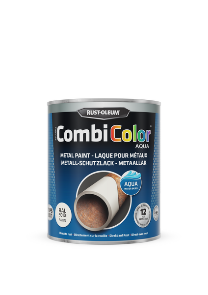 rust-oleum combicolor aqua zijdeglans ral 9010 0.75 ltr