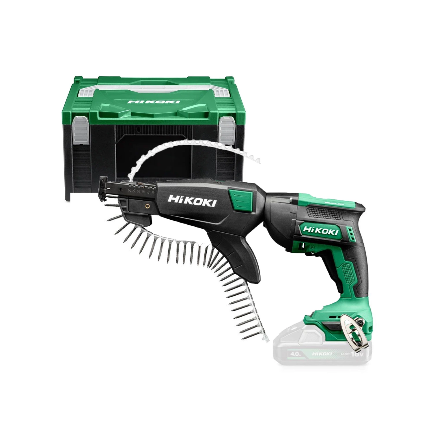 HiKOKI W18DBW3Z 18V Li-ion Accu Gipsschroefmachine / Bandschroefmachine Set In HSC III - 25-57mm