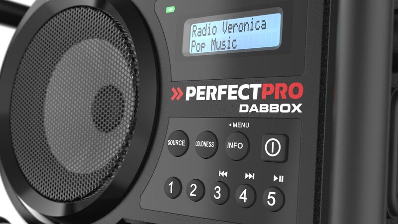 PerfectPro DBX3 DABBOX Bouwradio - FM RDS / DAB+ - AUX-in - Bluetooth - Werkt Op Netstroom En Batterij - Detailed view of the product