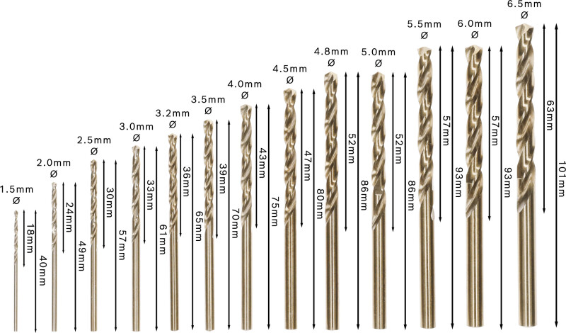 Bosch 2607019926 13-delige HSS-Co Metaalborenset Robust Line - 1,5-6,5mm - Detailed view of the product