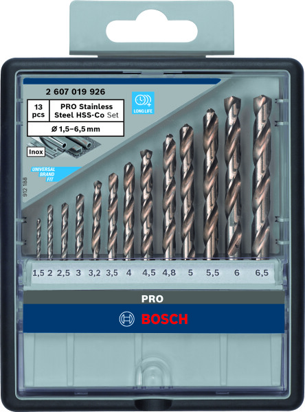 Bosch 2607019926 13-delige HSS-Co Metaalborenset Robust Line - 1,5-6,5mm - Detailed view of the product