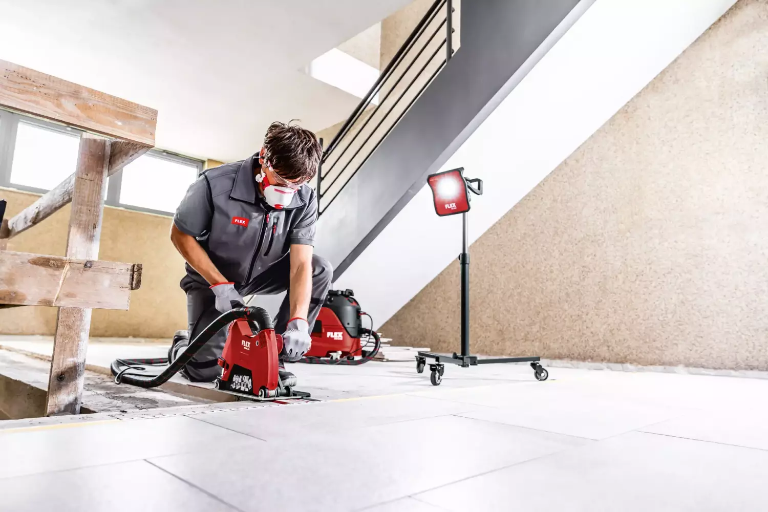 Flex DCG L 26-6 230 Set Diamant Doorslijper In Koffer - 230mm Met Geleiderail thumbnail 3