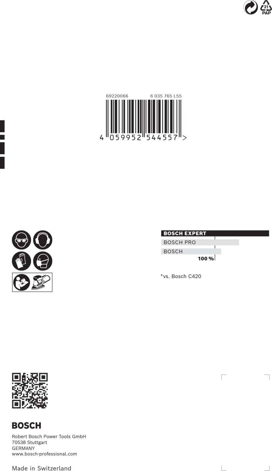 Bosch 2608901117 EXPERT Schuurvel C470 Best For Wood And Paint - 100 X 150mm - K120 - 7 Gaten - 10st thumbnail 3