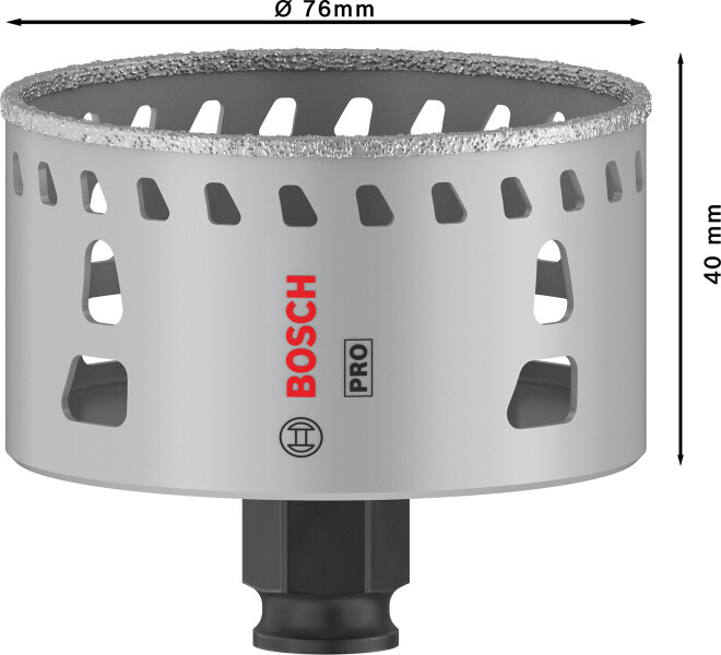 Bosch 2608901571 PRO Tile PC Plus Diamantgatzaag Voor Tegels - 76mm - Detailed view of the product