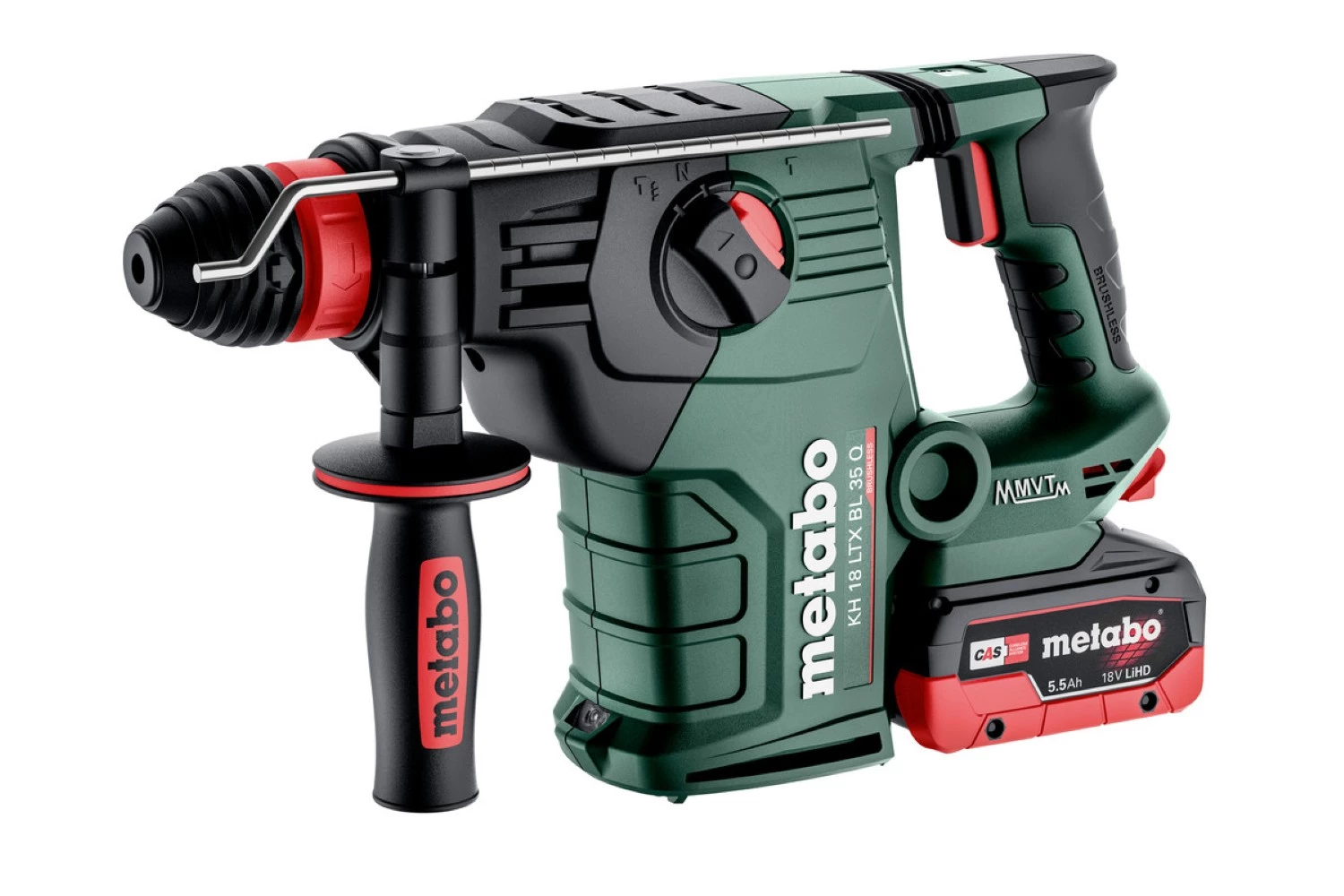 Metabo KH 18 LTX BL 35 Q 18V Li-ion Accu Combihamer Set (2x 5.5Ah Accu) In MetaBox - 4.2J