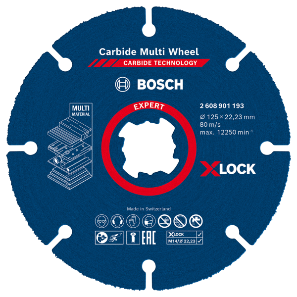 Bosch 2608901193 EXPERT X-LOCK Doorslijpschijf Carbide Multi Wheel 125mm