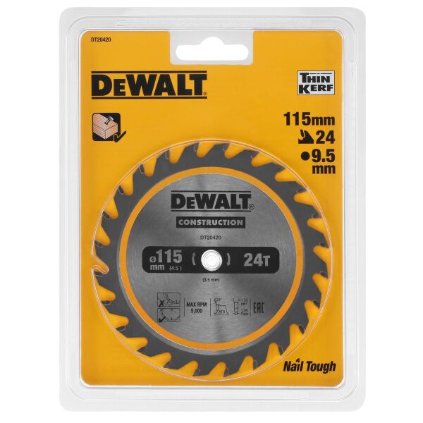 Dewalt DT20420 Cirkelzaagblad CZB 115x10x24t - 1,65mm Voor DCS571 - Detailed view of the product