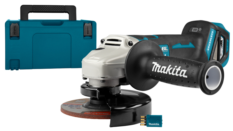 Makita DGA518ZJU 18V Li-Ion Accu AWS Haakse Slijper Body In Mbox - 125mm - Koolborstelloos EAN: 88381854276