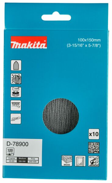 Makita D-78900 Schuurnet - 100x150mm K120 - Detailed view of the product