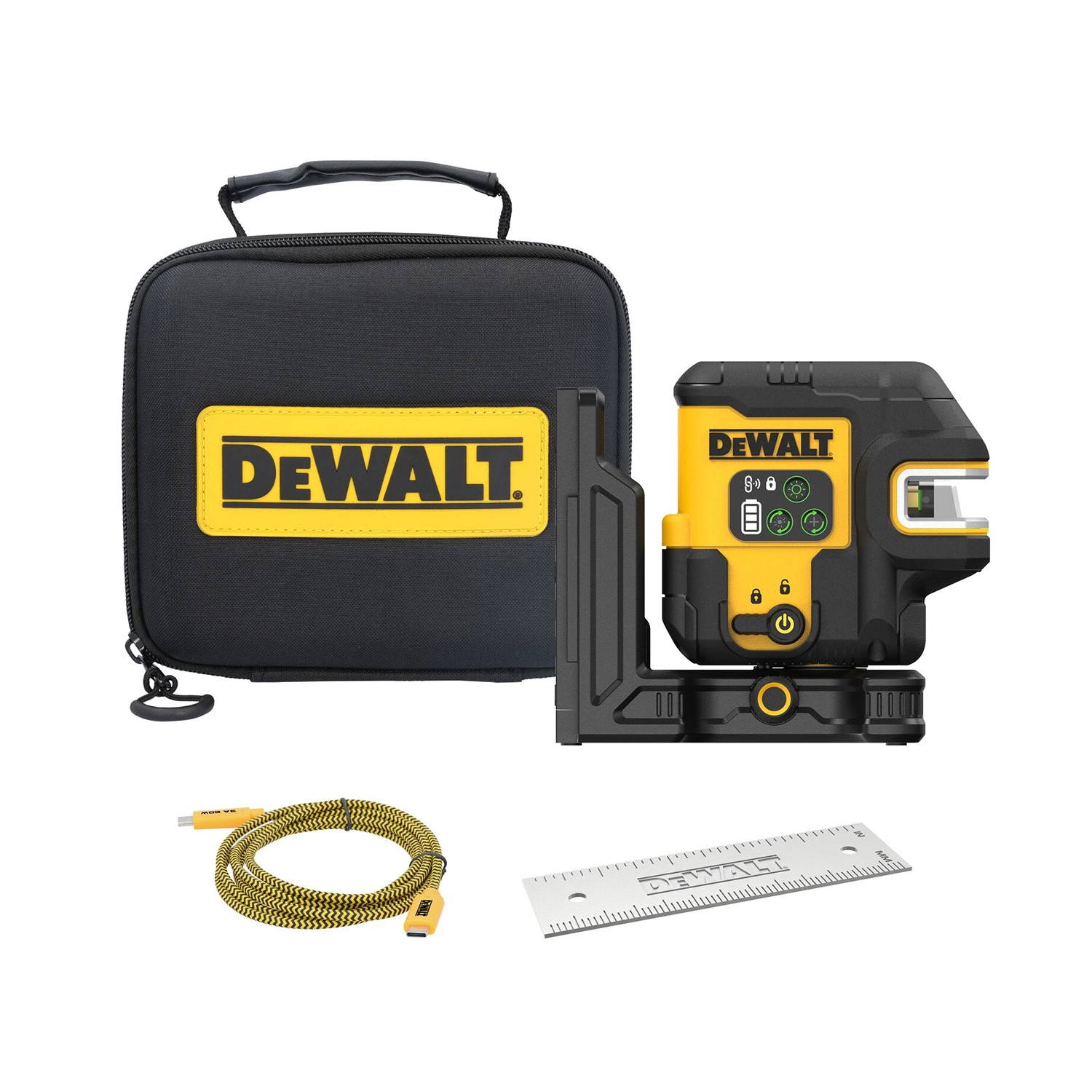 DeWALT DCLE14251GB-XJ Kruislijnlaser In Koffer - 5 Lijnen - Groen -20m - IP65