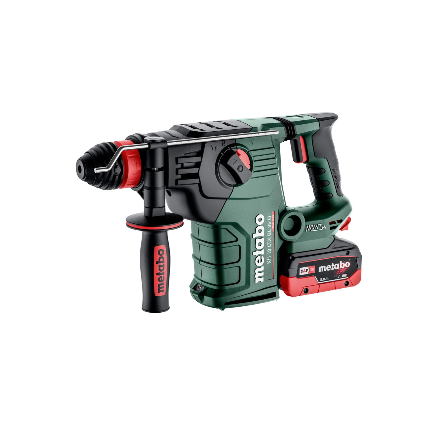 Metabo KH 18 LTX BL 35 Q 18V Li-ion Accu Combihamer Set (2x 8.0Ah Accu) In MetaBox - 4.2J thumbnail 2