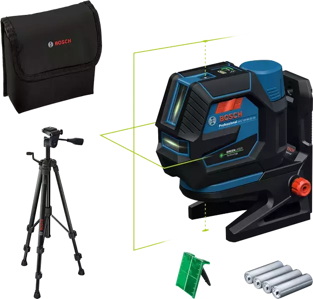 Bosch GCL 12V-50-22 CG 12V Accu Kruislijnlaser In Tas + Statief (inclusief Batterijen)