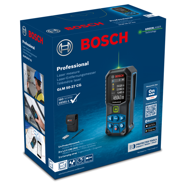 Bosch GLM 50-27 CG Professional Laserafstandsmeter - 50m - Groen - Detailed view of the product