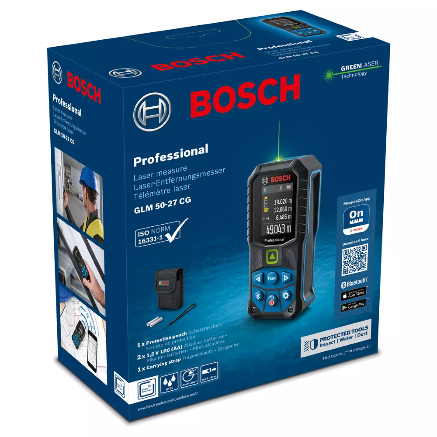 Bosch GLM 50-27 CG Professional Laserafstandsmeter - 50m - Groen thumbnail 2