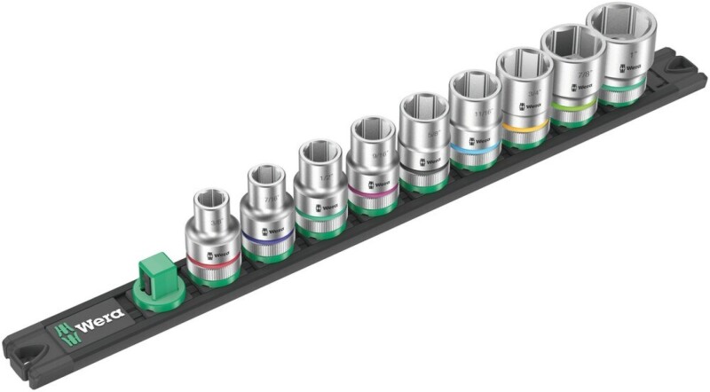 Wera 05005480001 9-delige Dop-magneetstrip C Imperial 1 Zyklop Doppenset Incl. Houder - 1/2" - Default image for the product